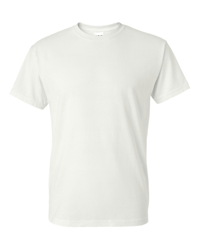 Gildan G8000 DryBlend White blank T-shirt front