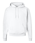 Hanes EcoSmart P170 White blank pullover hoodie front